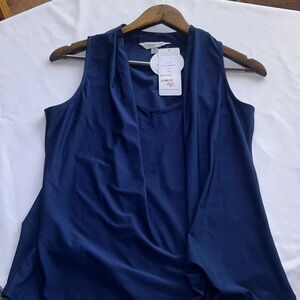 NWT La Mer Luxe Women's Navy Top